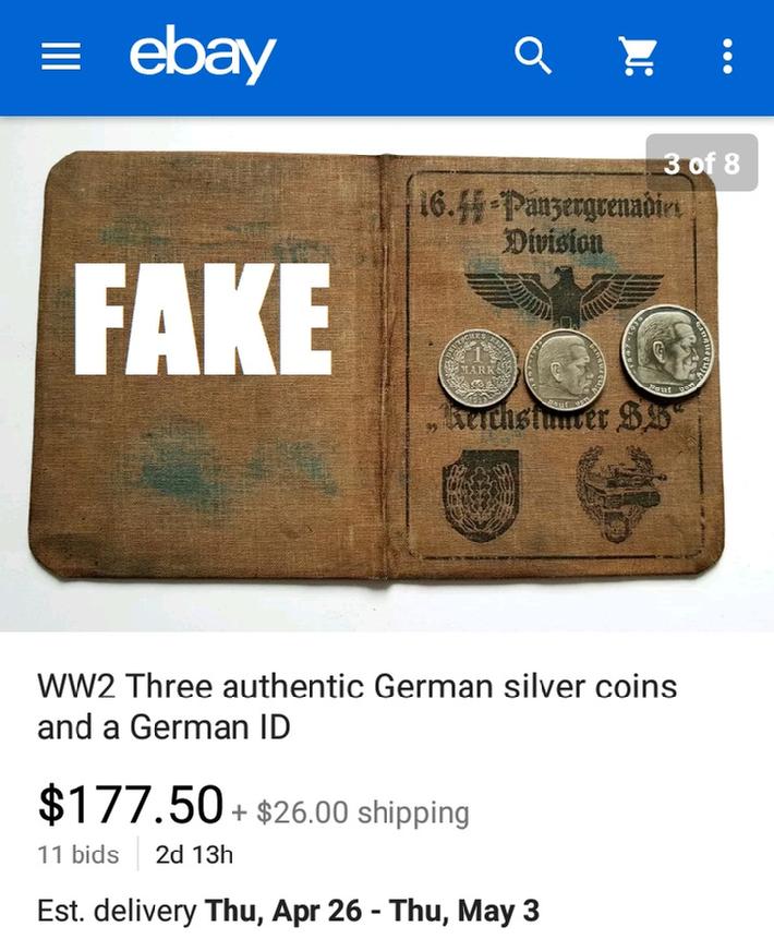 Nazi ID on ebay