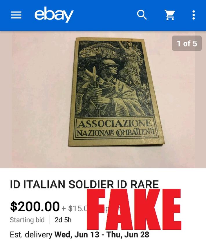 Fake Nazi Passbook, ID, WW2