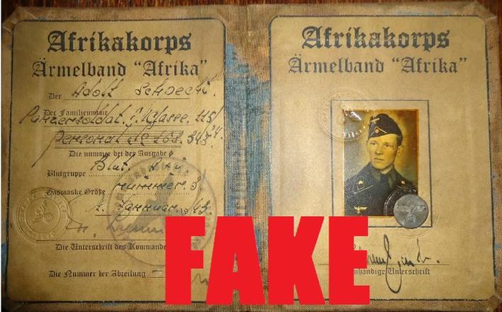 Fake Nazi Passbook, ID, WW2