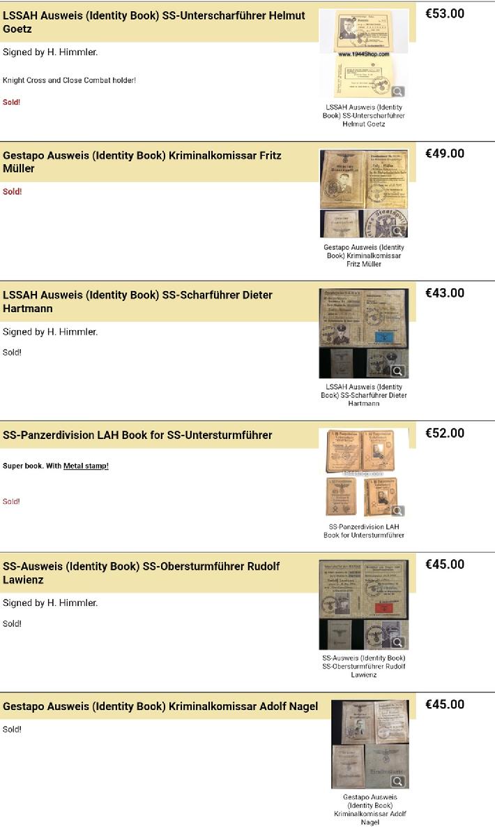 Fake Nazi Passbook, ID, WW2