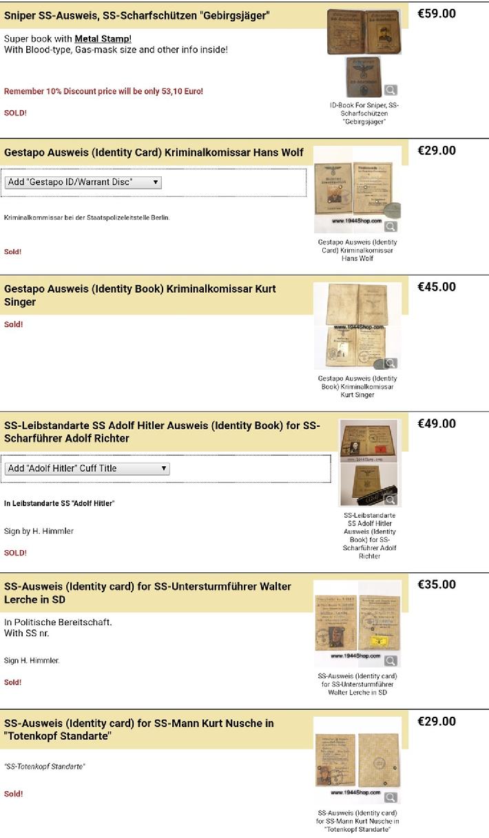 Fake Nazi Passbook, ID, WW2