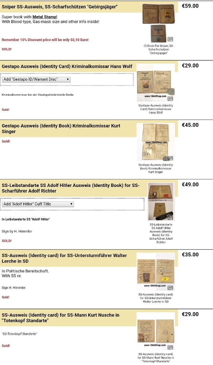 Fake Nazi Passbook, ID, WW2