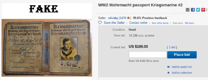 FAKE NAZI ID