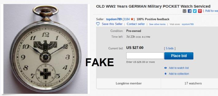 nazi pocket watch
