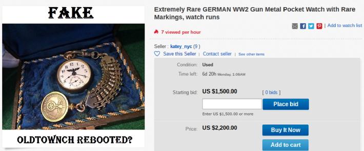 fake nazi pocket watch