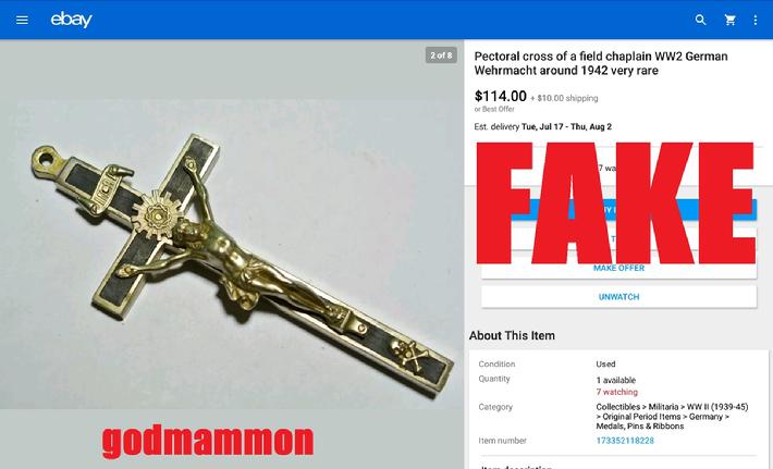 WW2 German Chaplain Cross