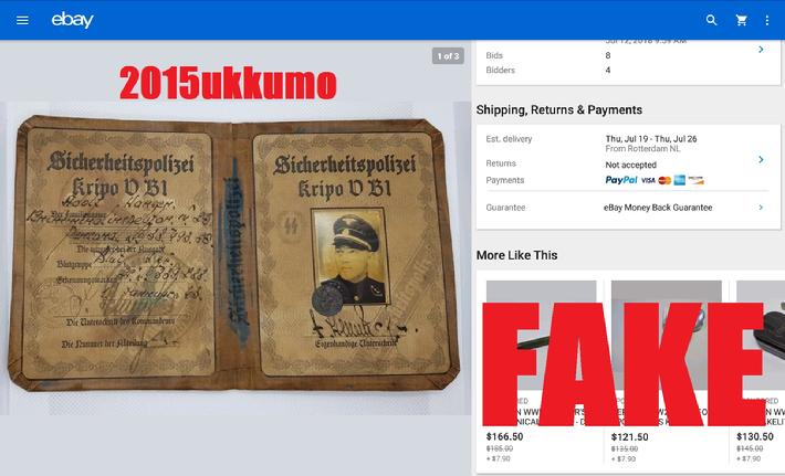 Fake Nazi Passbook, ID, WW2