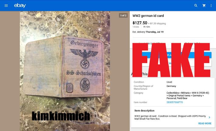 Fake Nazi Passbook, ID, WW2