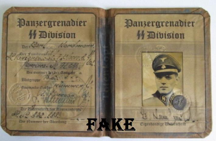 fake nazi ID books, passbooks, nazi, hitler, ebay, passport
