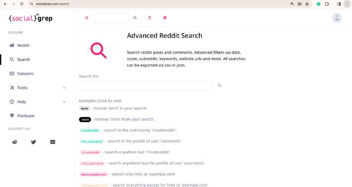 socialgrep, reddit