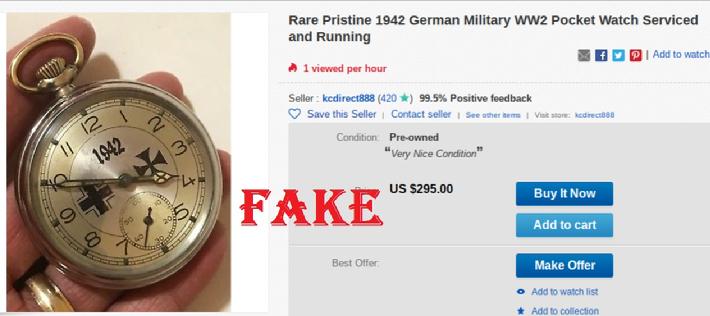 Rare Pristine 1942 German Military WW2 Pocket Watch Serviced and Running 