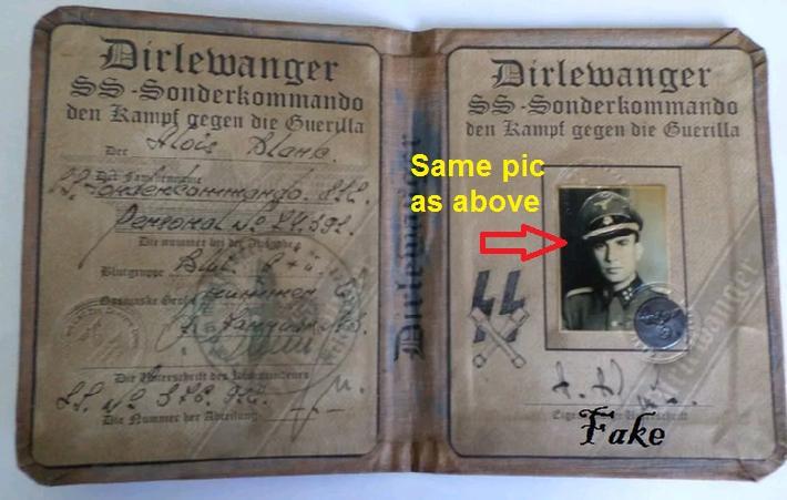 Fake Nazi ID's on ebay