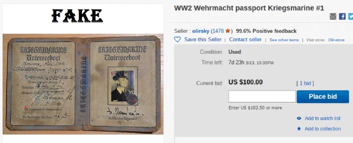 fake nazi passbook