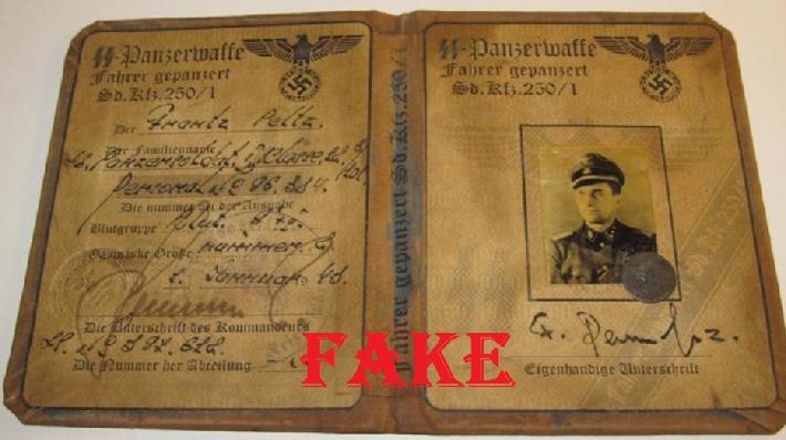 Fake Nazi ID