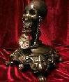 GERMAN WW2 Brass Skull Iron Cross Pocket Watch Holder Stand Display 